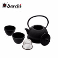 Gusseisen-Tee-Topf-Set mit Trivet und Cups Set